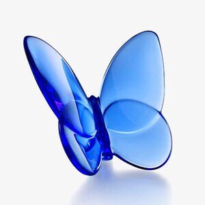 Baccarat Crystal Lucky Butterfly Blue Sapphire NEW WITH TAGS